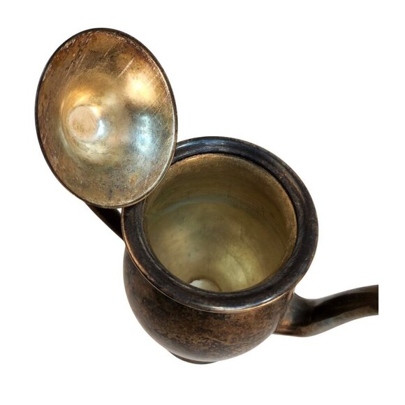 Antique Teapot Signed Lehman Brothers Silver Over Copper Plated Beautiful Pateni - Picture 6 of 8